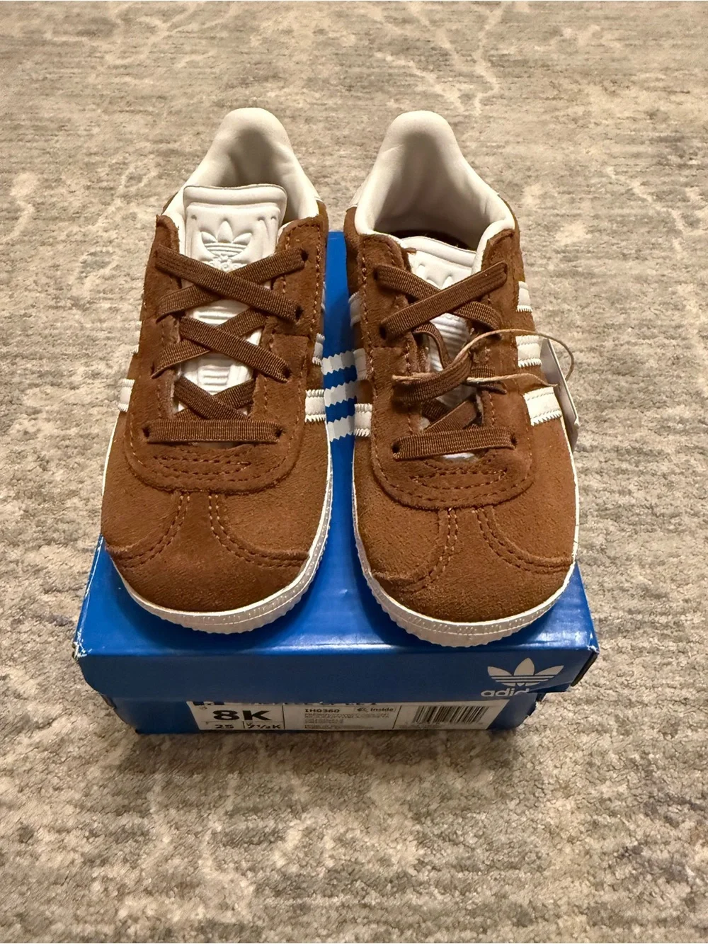 Adidas Gazelle Toddler Brown Suede Sneakers